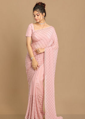 Princessy Pink Saree image number 1